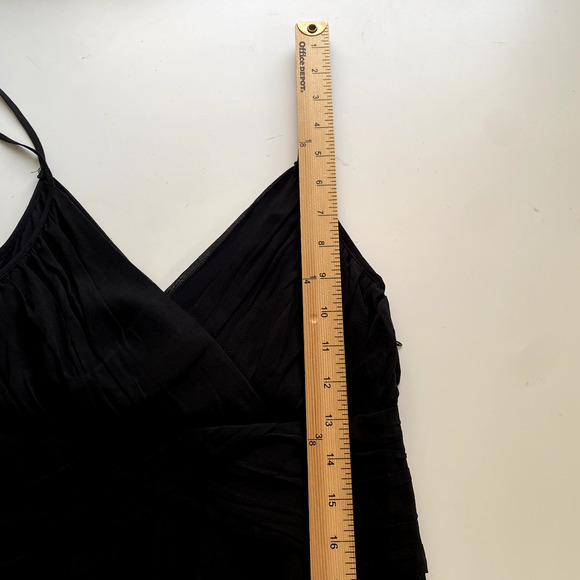 Theory Dress Size Small Black Silk Blend Strappy Sundress Summer Flowy LBD - Picture 4 of 8